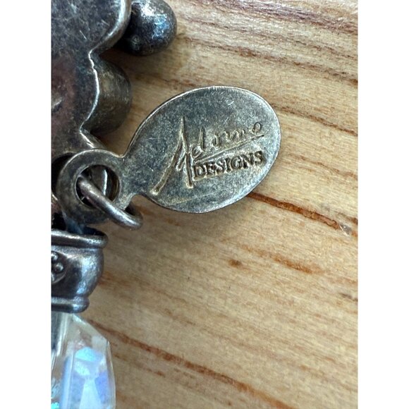 Crystal Necklace With AB Pendant & Toggle Clasp By Adorne Designs - Picture 7 of 13